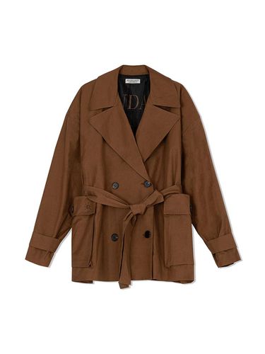 Peach Short Trench Coat Brown - NDA - Modalova