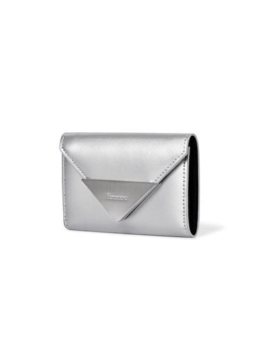 LACQUER TRIANGLE WALLET - MATT SILVER - FENNEC - Modalova