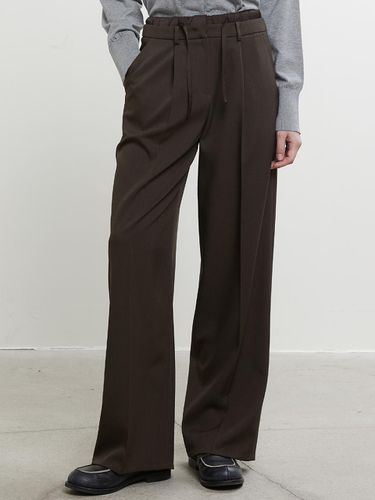 Belt Layered String Wide Pants_Brown - HAE BY HAEKIM - Modalova