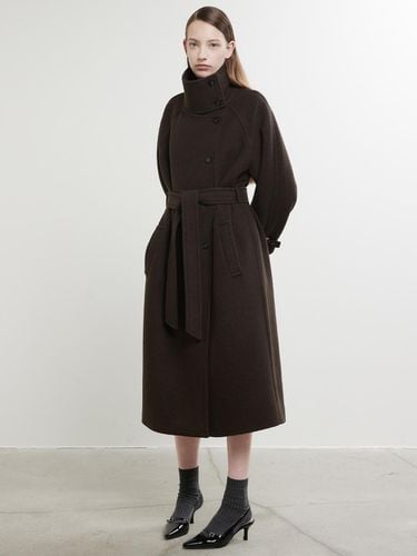 Alpaca Balmacan Coat_Brown - HAE BY HAEKIM - Modalova