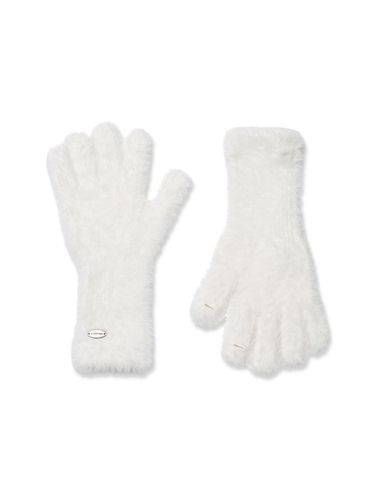 J.LETTER Fluffy Gloves WH (JEACEB4BF460WH260) - J.ESTINA - Modalova