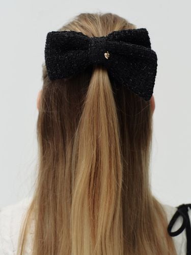 Ribbon hair pin - black tweed - DEPOUND - Modalova