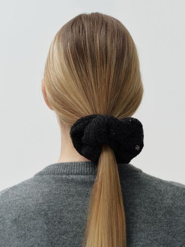 Glitter tweed scrunchie - black - DEPOUND - Modalova