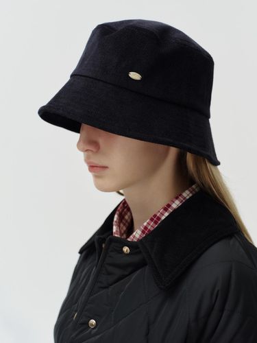 Corduroy bucket hat - black - DEPOUND - Modalova