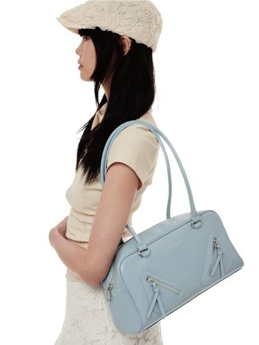 Square Double Zipper Shoulder Bag [] - ECTAR - Modalova