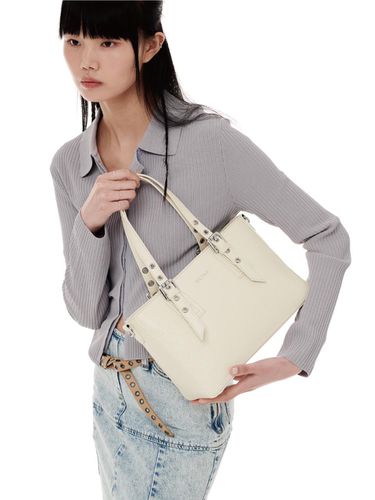 Crinkle Punching Tote Bag [beige] - ECTAR - Modalova