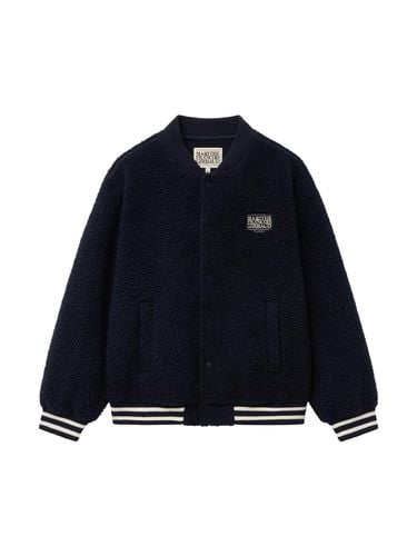 Varsity Fleece Jacket - Navy - MARITHE MOUVEMENT - Modalova