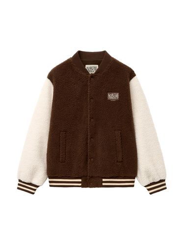 Varsity Fleece Jacket - Brown - MARITHE MOUVEMENT - Modalova