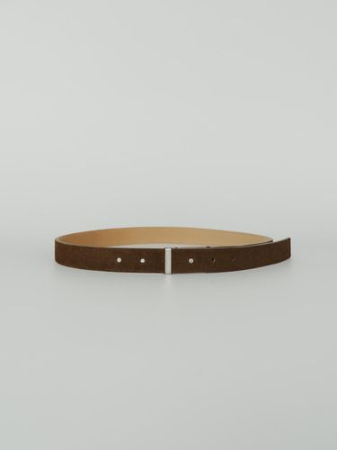 Flat suede belt (brown) - MOIA - Modalova