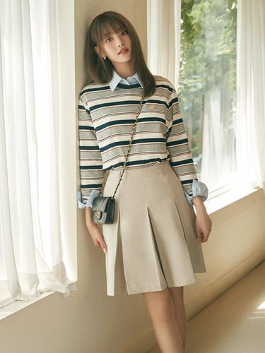 FORMAL PLEATS SKIRT_LIGHT GREY - ANOETIC - Modalova