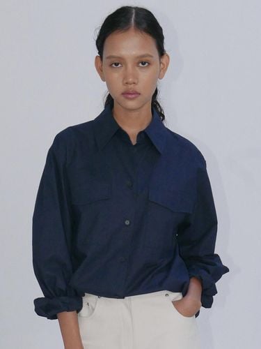 TWO POCKET BASIC SHIRTS - NAVY - Enor - Modalova