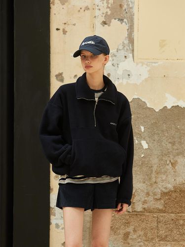 ANC HALF ZIP FLEECE SWEATSHIRT_NAVY - ANOETIC - Modalova