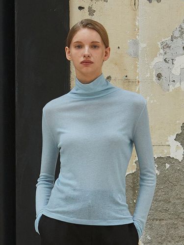 BASIC TURTLENECK TOP_BLUE - ANOETIC - Modalova