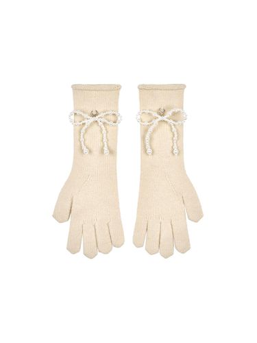 Exclusive] Two Way Pearl Ribbon Gloves (3color) - OVT-U - Modalova