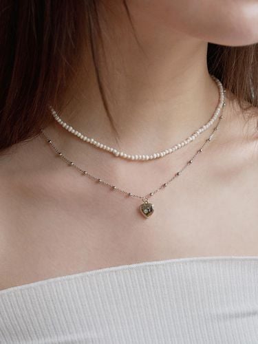 Heart & Pearl Two - Way Necklace - OVT-U - Modalova