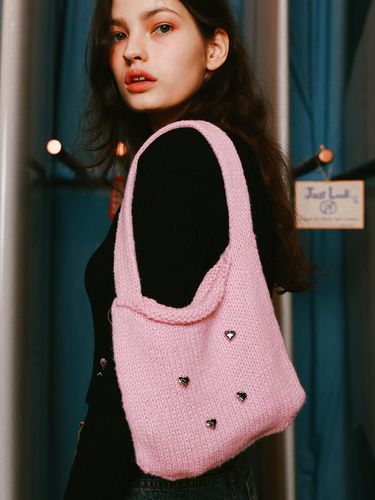 Heart Knit Mini Bag (Pink) - Naked Surf Club - Modalova