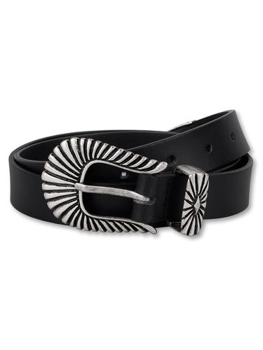 Heart Bold Leather Belt (Black) - Naked Surf Club - Modalova