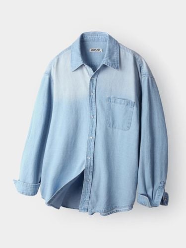 Biowashing Snap Denim Shirt_Light Blue - INDUST - Modalova