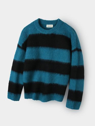 Wool brush stripe knitwear_black - INDUST - Modalova