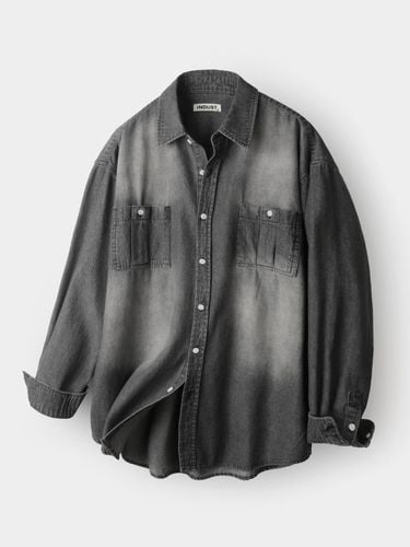 Bio-washing Two-Pocket Denim Shirt_Black - INDUST - Modalova