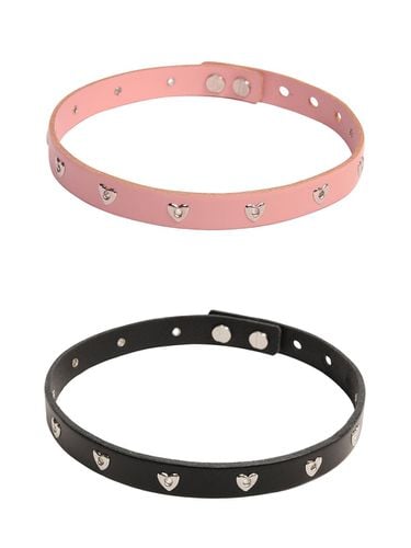 Heart Eyelet Choker - doffsept - Modalova