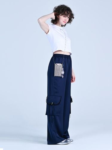 Blueberry Silky Pants Navy WBDSPA002NV - WOVEMENT - Modalova