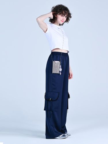 Silky Pants Navy WBDSPA002NV - WOVEMENT - Modalova