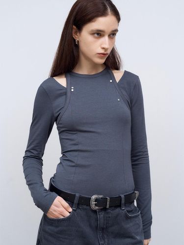 Cutting Layered Long Sleeve T - shirt in - doffsept - Modalova