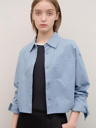 Basic Cotton Cropped Shirt_AWWSTO41020 - SISTINA - Modalova