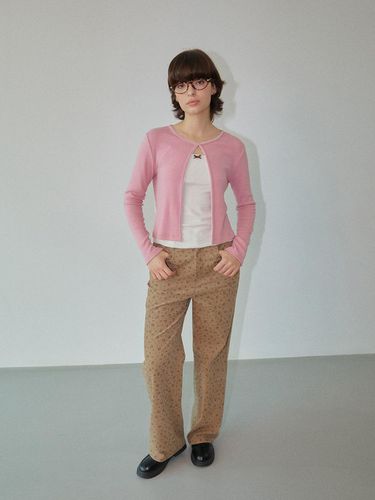 Flower Corduroy Straight Pants Beige WBDFPA004BE - WOVEMENT - Modalova