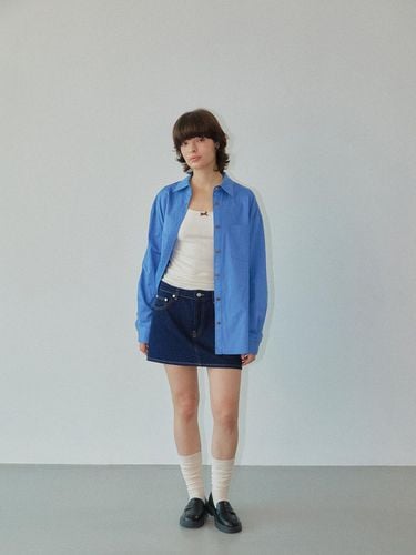 Essential Loose Fit Shirt Blue WBDFSH001BL - WOVEMENT - Modalova