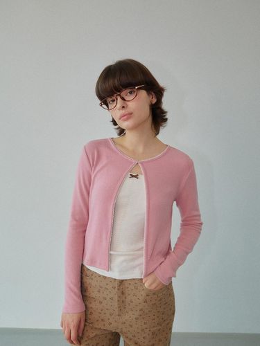 Hook - closure Lace Cardigan Rose Pink WBDFNT001PK - WOVEMENT - Modalova