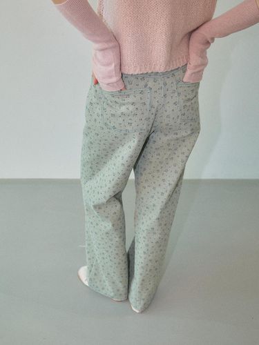 Tiny Flower Twill Pants Khaki WBDFPA005KK - WOVEMENT - Modalova