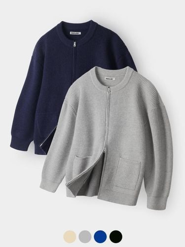 Hachi Round Zip-Up Cardigan_4COLOR - INDUST - Modalova