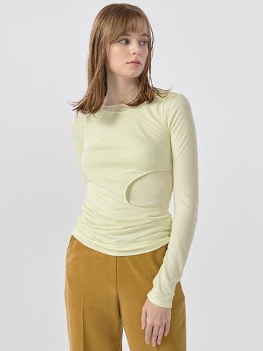 Cutout Layered T - Shirt Light Yellow WBBFTP019LY - WOVEMENT - Modalova