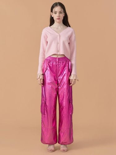 Metallic Cargo Padding Pants Neon Pink WBBFPA027PK - WOVEMENT - Modalova