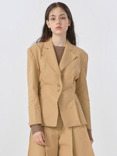 Rough Cutting Cotton Jacket Beige WBBFJK012BE - WOVEMENT - Modalova