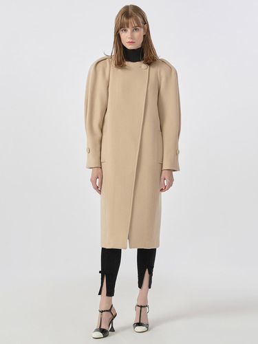 One Button Puff Sleeves Coat Sand WBBFCT009BE - WOVEMENT - Modalova