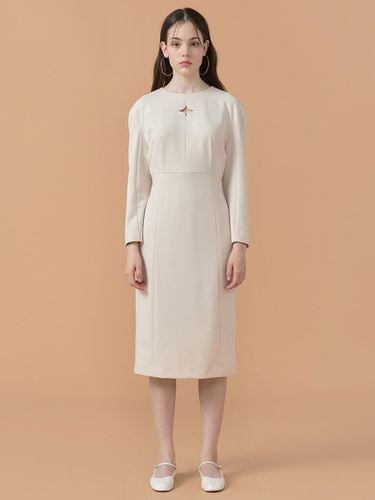 Twinkle Point Jersey Dress Beige WBBFOP021BE - WOVEMENT - Modalova