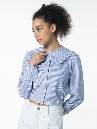 Ruffled striped shirt STRIPE WBCSTP011ST - WOVEMENT - Modalova