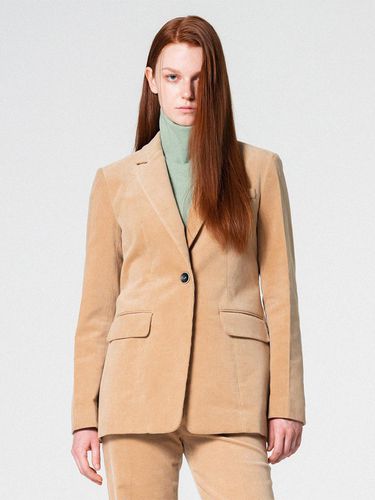 Corduroy single - breasted jacket BEIGE WBCFJK001B - WOVEMENT - Modalova