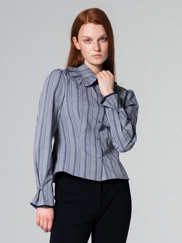 Frill collar lovely blouse STRIPE WBCFTP005ST - WOVEMENT - Modalova