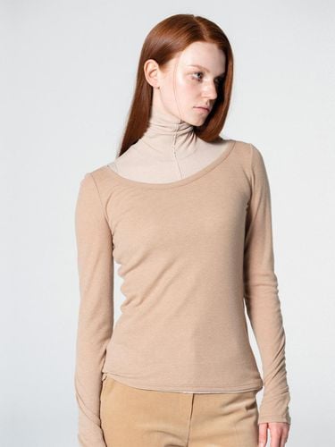 Two - way layered jersey top BEIGE WBCFTP003BE - WOVEMENT - Modalova