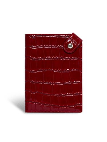 Matiere leather passport wallet Red - Prends soin de toi - Modalova