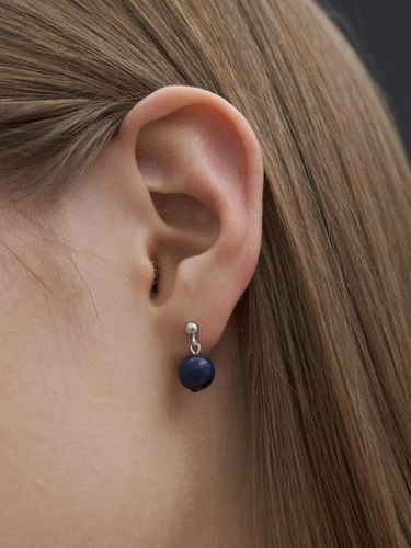 Lapis Earrings Navy_Silver925 - cotoit - Modalova