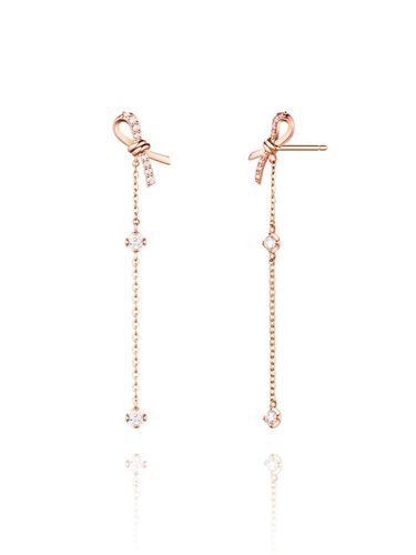 Love Knot 14K Cubic Drop Earrings SA24C46K - STONEHENgE - Modalova