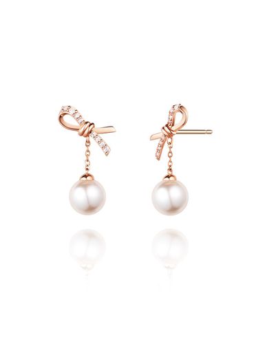 Love Knot 14K Pearl Drop Earrings SA24C47K - STONEHENgE - Modalova