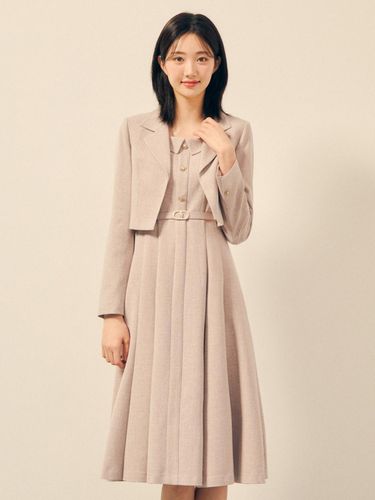 Collar flare dress + jacket set GPAA0OP171 - JJ JIGOTT - Modalova