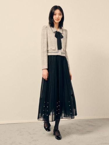 Lace pearl decorated pleats skirt GP9A0SK551 - JJ JIGOTT - Modalova