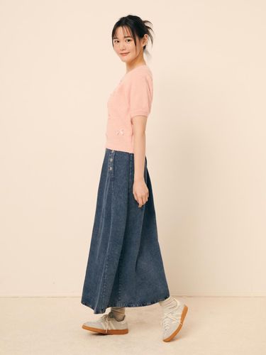 Button decoration back banding denim skirt - JJ JIGOTT - Modalova